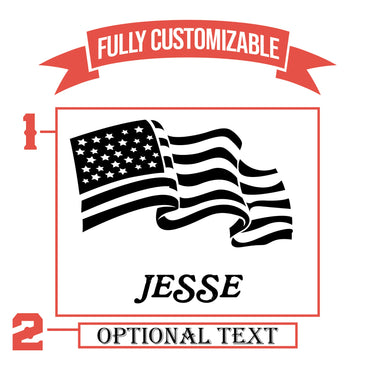 Custom 16 oz American Flag Pint Glass | Patriotic Home Decor